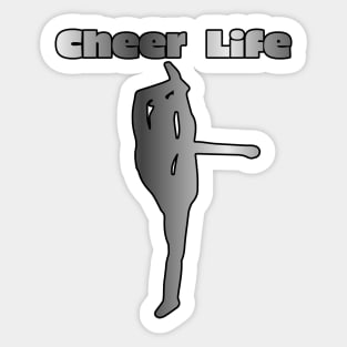 Cheer Life Design in Silver Sticker